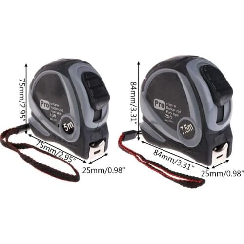 5m 7.5m Retractable Measuring Tape Measure Ruler Rubberized Metric Tape Rule Y5JA