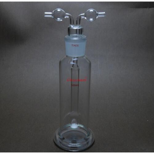 500ml Monteggia Gas Washing Flask,Lab Gas Wash Bottles With 3# Coarse Filter
