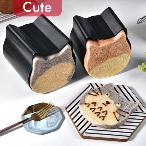 Aluminized Plate Bread Loaf Pans Non-Stick Bread and Loaf Pans Cute Cat Shaped Bread Baking Mold Cake Toast Bread Bakeware