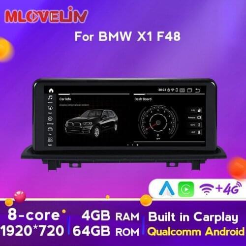 Android 10 Wireless carplay DSP 8Core 4G 64G Car Multimedia GPS player For BMW X1 F48 2016 2017 NBT system