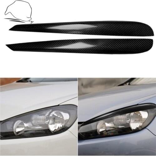 For VW Golf 6 GTI R MK6 2009-2012 Auto Headlight Cover Shells Eyebrows Eyelid Headlamp Stickers Racing Lights Car Accessories