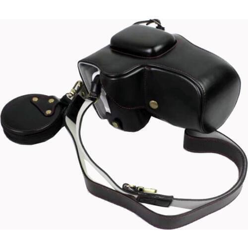 Pu Leather Camera Case Bag For Canon EOS 200D 200DII 200D2 KISS X9 X10 Rebel SL2 SL3 Protective Cover With Removable Battery