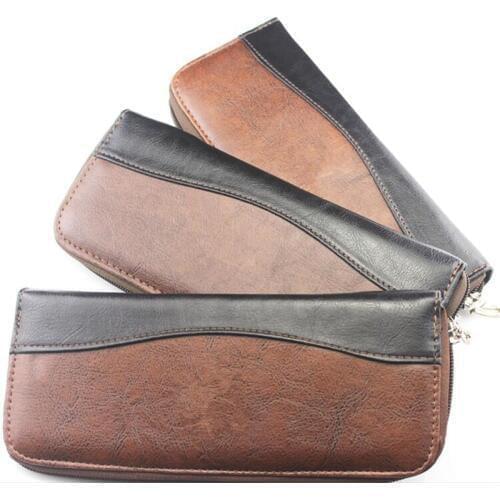 Upscale professional leather hair scissors case barber cover shears hairdressing scissors bag