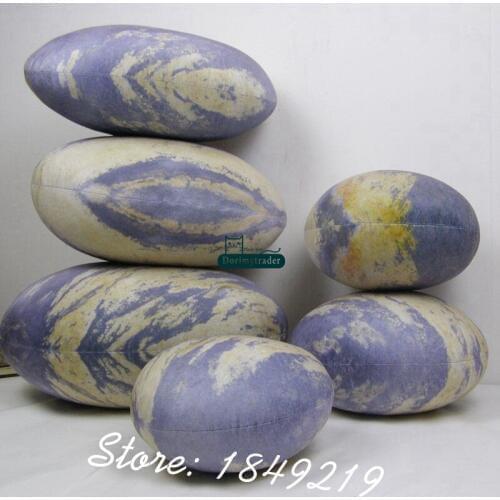Dorimytrader 6 Pcs Giant Purple Cobblestone Pillow Nice Childrens Playground Emulational Natural Stone Decoration Toys DY61075