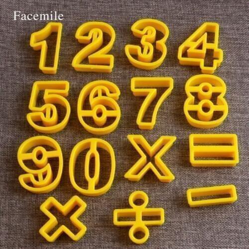 Hot Sale DIY 15PCS Numbers Fondant Cutter Gift Decorating Tools Plastic Cupcake Mold 51022