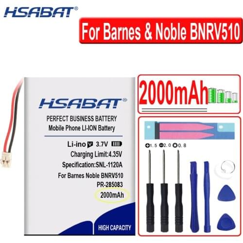 HSABAT 2000mAh PR-285083 Battery for Barnes & Noble BNRV510,Nook Glowlight Plus 2015 Kobo Glo HD H2O E-book aura edition