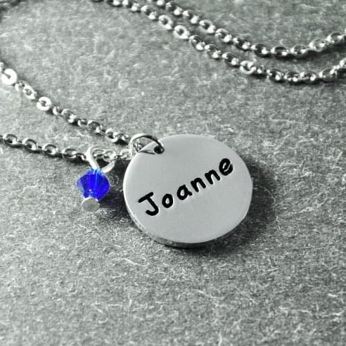 Personalized bridesmaid necklace , bridesmaid necklace jewelry with birstone , Alloy necklace , wedding jewelry