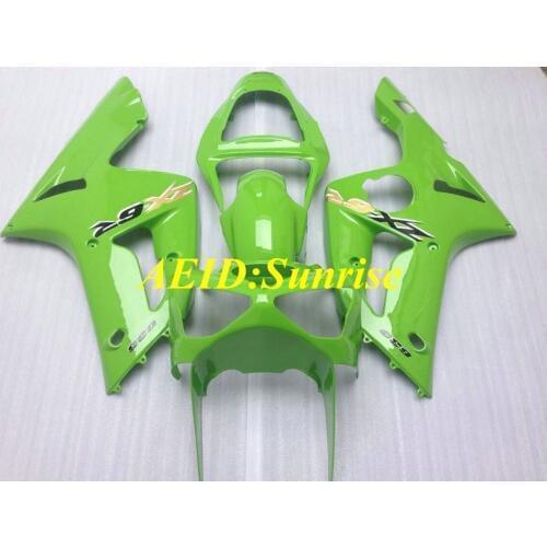 Injection mold Fairing kit for KAWASAKI Ninja ZX6R 636 03 04 ZX 6R 2003 2004 zx 6r ABS TOP Green Fairings set+gifts KA05