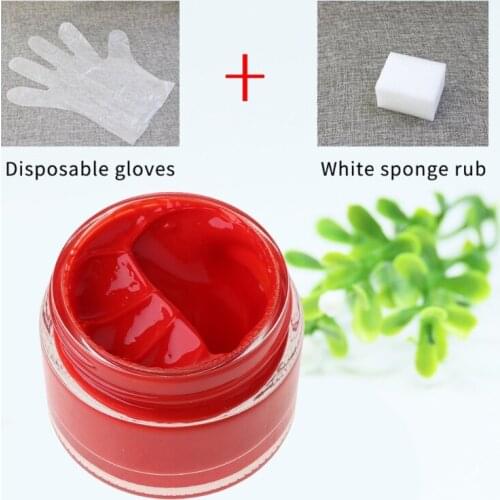 50ml Red Leather Paint Shoe Cream Coloring for Bag Leather Dye Repair