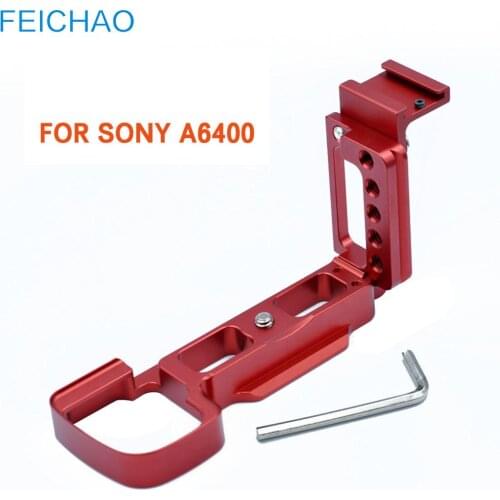 Camera Vertical Shooting L Type Bracket Quick Release Baseplate for Sony a7R IV A7M4 A7R4 / A6400 DSLR Tripod Adapter Hand Grip
