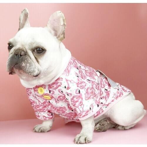 French Bulldog Clothing Summer Pet Outfits Poodle Schnauzer Pug Clothes T-shirt Frenchies Dog Costume Tee Shirt Dropshipping