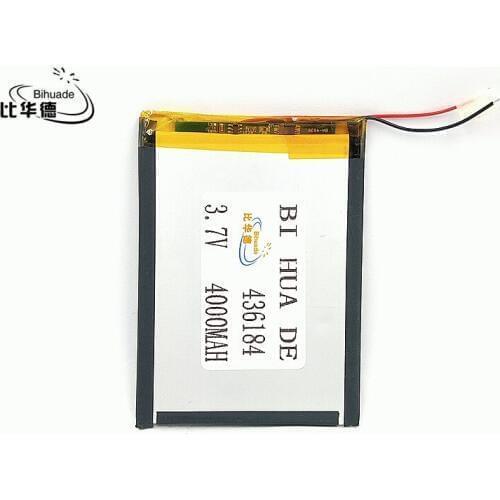 Li-Po 2pcs [SD] 3.7V,4000mAH,[436184] Polymer lithium ion / Li-ion battery for TOY,POWER BANK,GPS,mp3,mp4,cell phone,speaker