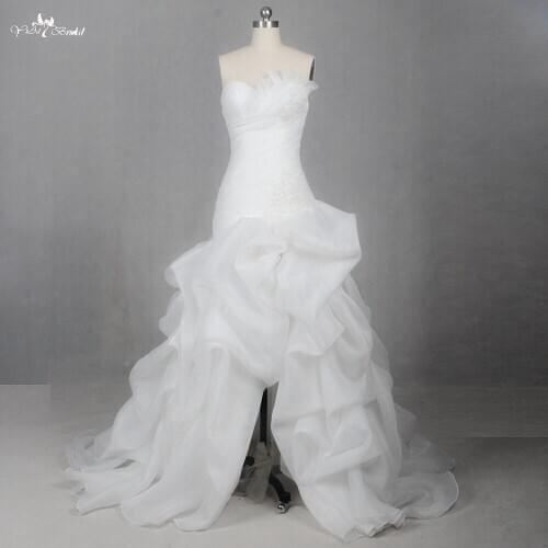 LZ205Plest Wedding Dress Crystal And Sequined Dresses Slit Skirt