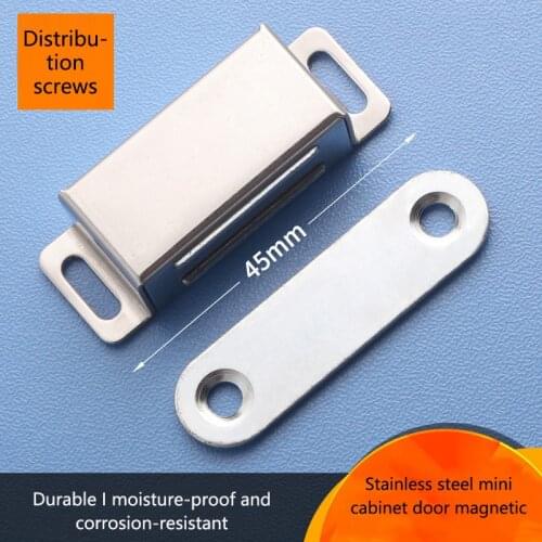 Stainless Steel Magnetic Door Catch, Heavy Duty Magnet Latch Cabinet Catches for Cabinets Shutter Closet Furniture Door