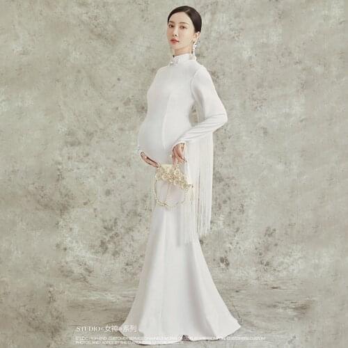 Xiko Pregnant Woman Fashion Cheongsam Dress Theme Photo Art Photo Clothing