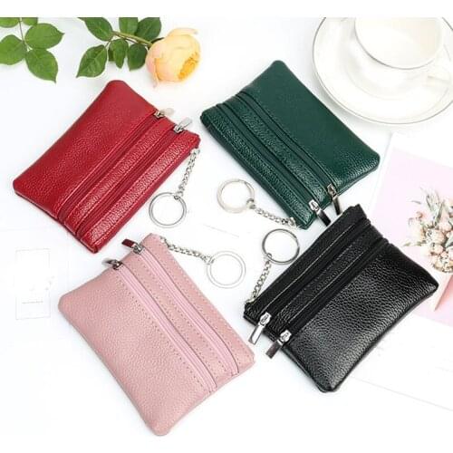 Fashion Leather Women Wallet Clutch One/Two Zip Female Short Small Coin Purse Brand New Design Soft Mini Card Cash Holder