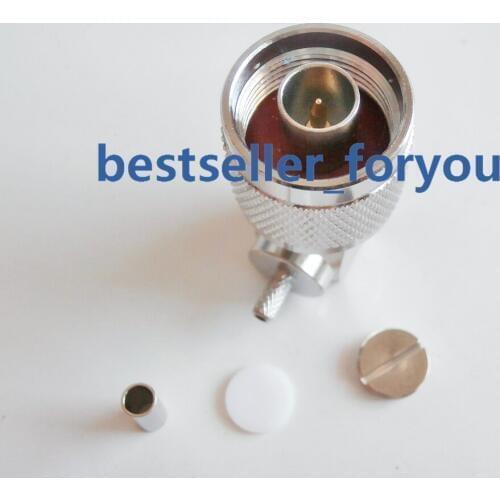 N Male Plug Right Angle RA Crimp RG174 RG316 LMR100 Cable RF Connector
