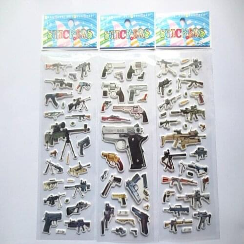 3Pcs / Lot Movie cartoon images Despicable Puffy Stickers 3D Children Kids School Rewards Classic Toys Bubble Sticker for boy