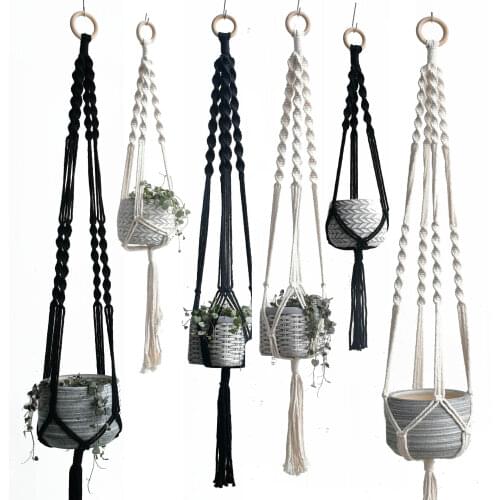 New arrival handmade macrame pot hanger plant hanger pot holder pot hanging for home garden large size 4MM