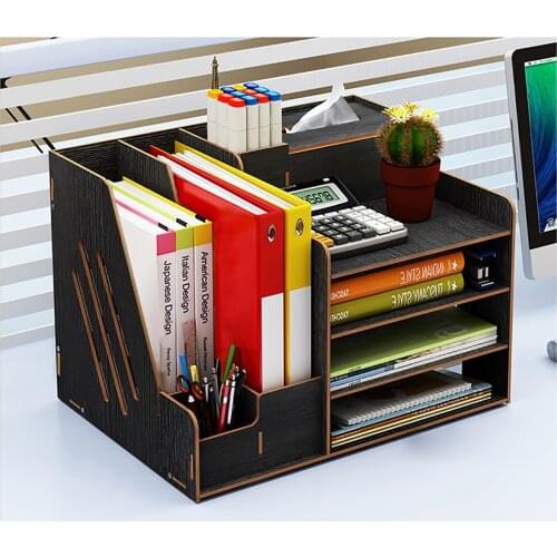 Magazine Holder Newspaper Rack Stationery Storage Box Desk Organizer for Document Letter File Tray Home Office School Supplies