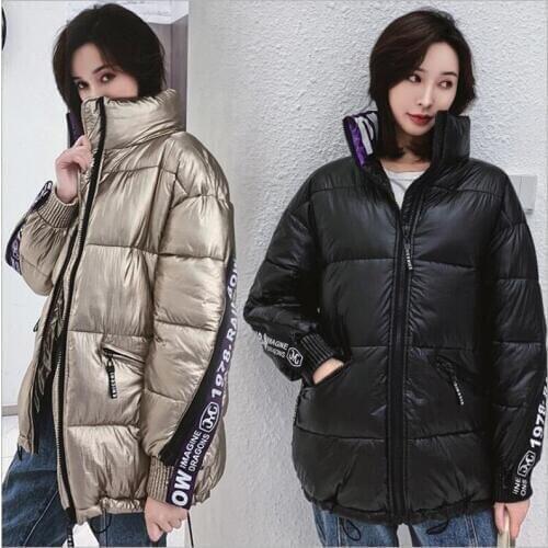 2019 New Winter jacket Women Coat Fashion Female jacket Women Parkas Casual Glossy Jackets Inverno Parka Wadded Z42
