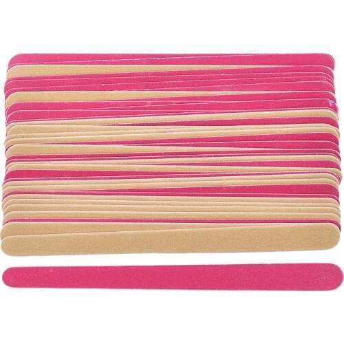 100pcs Rose Brown Nail File Sanding 150/150 Buffer Blocks For Manicure Pedicure Care Tools Nail Art Accessories