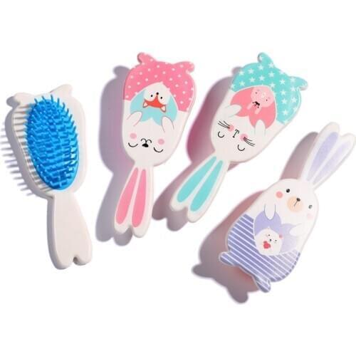Girl cartoon rabbit plastic airbag comb hairdressing plastic comb massage comb cartoon cute comb