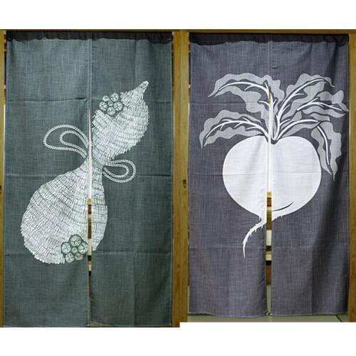 Customized Accept) Korea/Japan/China Sushi Restaurant Kitchen Hanging Split Curtain-Gourd Pineapple(85x150cm)