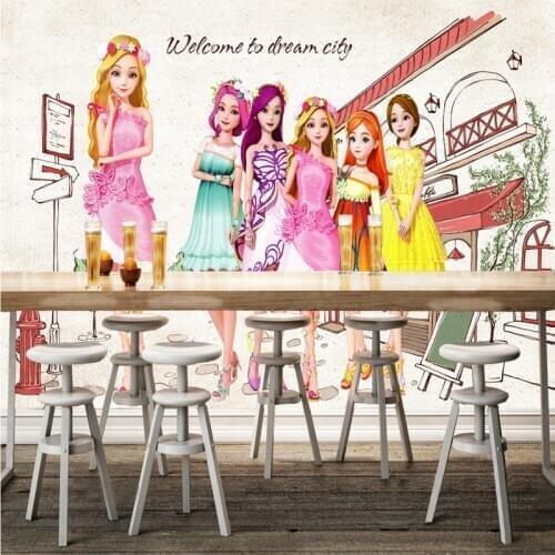 Drop Shipping Custom 3D Photo Wallpaper Hand Painted Retro Home Furnishings Warm Princess Room Wallpaper Bedroom Lobby Mural