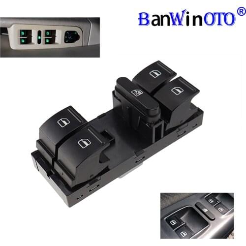 Master Window Control Button Switch For Skoda Octavia Fabia Super B Yeti ABS+Metal Console1Z0959858B 1Z0 959 858B 1ZD959856