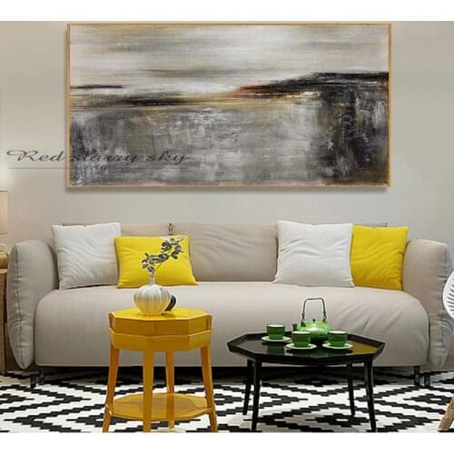 Handmade abstract brown simple beautiful canvas oil painting wall art picture for living room aisle modern home decoration