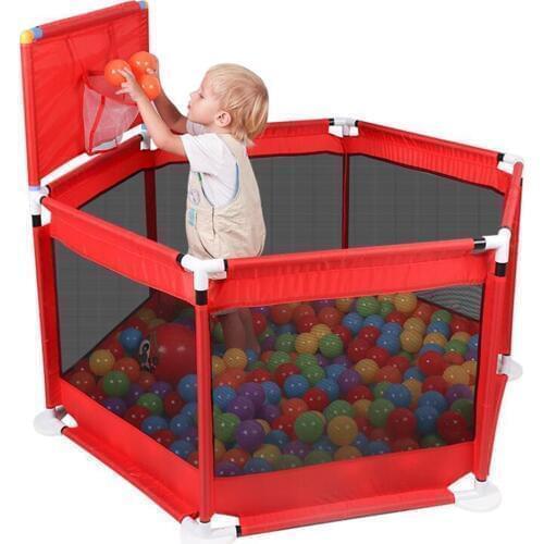 Folding Kids Playpen Baby Fence Safe Barrier for Bed Ball Pool 0-6 Years Childrens Playpen Oxford Cloth Pool Balls Child Fence
