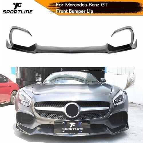 Front Bumper Lip Spoiler Splitters For Mercedes-Benz GT 2015 - 2017 Carbon Fiber