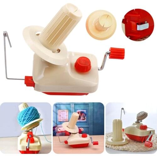 Plastic Yarn/Wool/String/Fiber Ball Winder Small Household Hand Operated Needle Craft Tool for Crocheting Knitting Yarn Storage