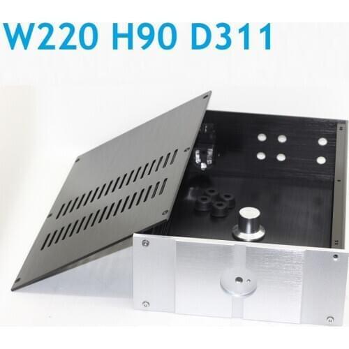 Pass Preamp Amp Headphone Chassis DIY Aluminum Preamplifier Housing Power Amplifier Supply Case Mini Size W220 H90 D311 JC229