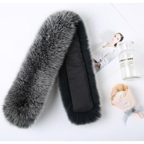 Women Winter 100% Real Fox Fur Collar Scarf Coat Fur Hat Collar Luxury Fox Fur Scarves for ladies Warm Neck Warmers Shawl