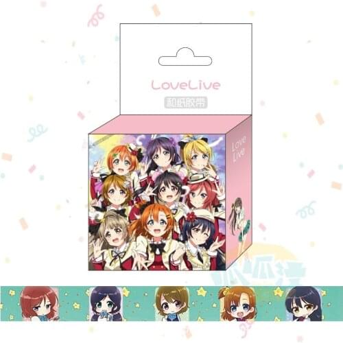 1.5cm*5m Anime Love Live Washi Tape Adhesive Tape DIY Scrapbooking Sticker Label Masking Tape
