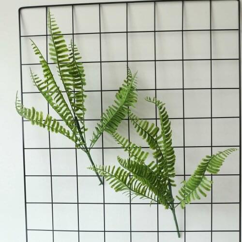 1PC 38cm Plastic Artificial Persian Leaf Plant Fake Lifelike Wedding Background Decoration Lysimachia Fern Floral Decor