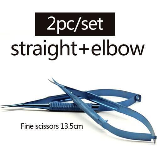 2pc/set Eyelid Tools Scissors Double Eyelid Surgery Tools Eye Beauty 13.5cm