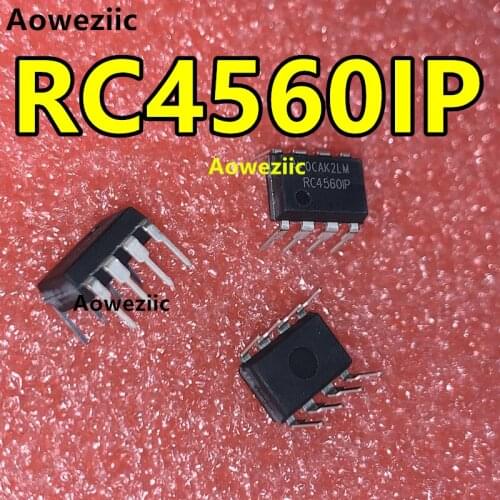 Aoweziic 5Pcs/Lot RC4560IP RC4560 DIP-8 Brand New Genuine Audio Operational Amplifier Chip New Imported Original