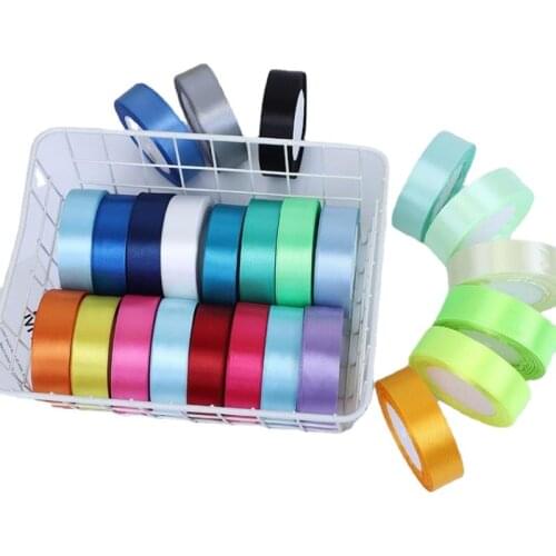 6/10/15/20/25/40/50mm Satin Ribbons DIY Artificial Crafts Wedding Party Supplies Handicraft Sewing Accessories Material 22meters