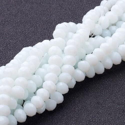 10 Strands Imitation Faceted Rondelle Glass Beads 4mm 6mm 8mm 10mm Beads Strands for jewelry DIY making Accessories