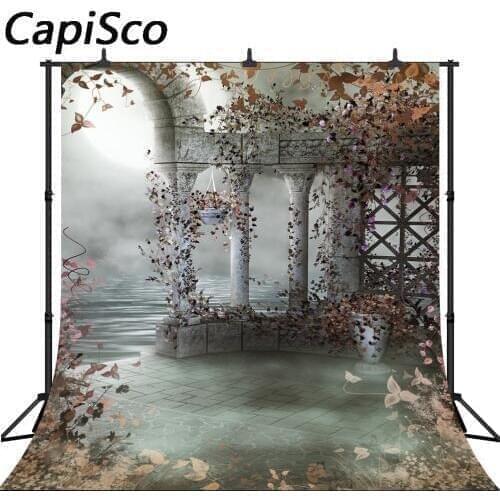 Capisco Fairy Tales For Children birthday Photography Background Garden palace Lake water backdrop For Newborn studio Photo