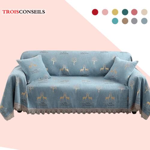 Chenille Fabric Sofa Covers for Living Room L Shaped Couch Cover Full Cover Blanket on The Bed Sofa Seasons Universal Sofa Towel