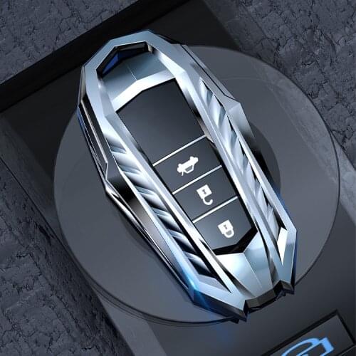 Zinc Alloy Car Key Case Cover Key Chain Holder For Toyota Prius V α Daihatsu Mebius 2012 2013 2014 2015 2016 2017 2019 ZVW40