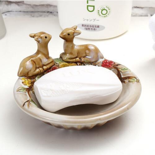 Soap Dishes Environmental Ceramic Materials Soap Case Household Storage Box Bathroom Accessories Unique Design Free Shipping