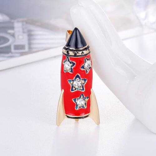 Enamel Rocket Brooches For Women Fashion Kids Jewelry Pin Brooch