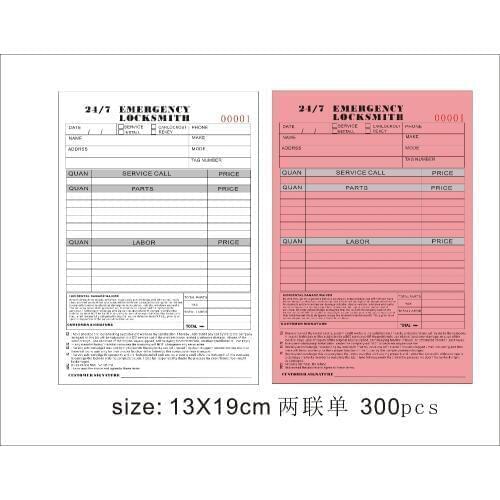 Custom print Size13X19cm Invoice books ,Carbonless receipt invoice book 300pcs ,include shiping by DHL Fedex to USA