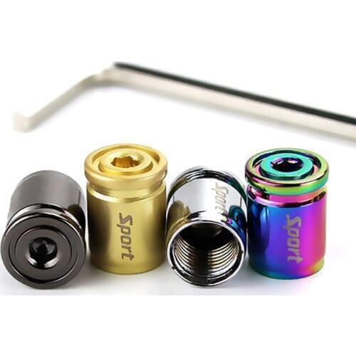 1 Set Anti-theft Metal Tire Valve Caps for Car Motorcycle Bike Safety Auto Valve Stem Covers with Allen Wrench Car-Styling Parts