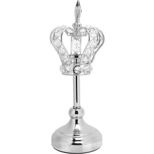 Crown Shape Tea Light Holders Candlestick Candle Holder Stand Wedding Ornaments